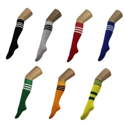 JD Party Football Cheerleader Socks Sports Knee High 3 Stripes Costume Accessories