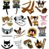 Sweidas Plush Deluxe Adult Animal Set Mask With Elastic Strap Costume Accessory Costume Accessories