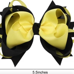 AliExpress Emma Wiggles Yellow & Black Girls Hair Bow Ribbon Hair Clip Health & Beauty