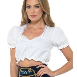 Smiffys Costumes Bavarian Maid Crop Top Beer Maiden Oktoberfest Ladies Costume