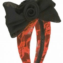 Tomfoolery Costume Accessories 80s Neon Retro Headband With Bow 1980s Orange Pink Black Green Headbands
