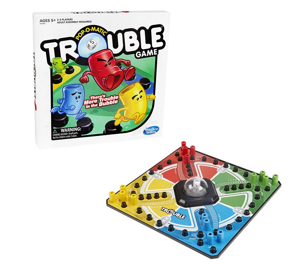 ABT Hasbro Trouble Board Game Pop-O-Matic Family Kids Game 1 ABT Hasbro Trouble Board Game Pop-O-Matic Family Kids Game