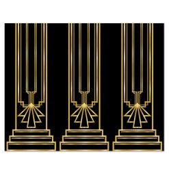 Balloon Agencies Great 20s Black & Gold Photo Prop Banner Cutouts Scene Setter Party Decoration Party Supplies