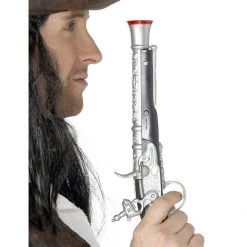 Unbranded Costume Accessories Caribbean Pirate Plastic Diecast Pirate Pistol Costume Accessory