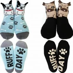 Unbranded Ladies Socks Novelty Funny Cute Pug French Bull Dog Bulldog Puppy Womens Gift Costume Accessories