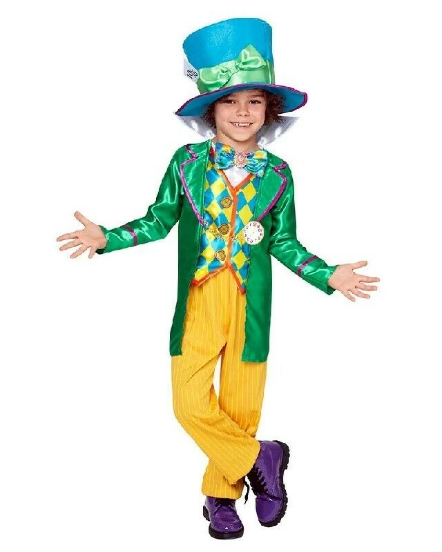 Rubie's Mad Hatter Boys Girls Deluxe Book Week Costume 2 Rubie's Mad Hatter Boys Girls Deluxe Book Week Costume