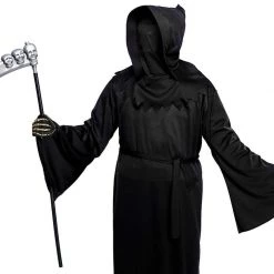 Unbranded Grim Reaper Grave Ghoul Black Hood Mens Halloween Costume