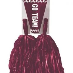 Morris Costumes Cheerleader Costume Pom Pom & Megaphone Pink Red White Black Blue Green Burgundy Costume Accessories 15 Morris Costumes Cheerleader Costume Pom Pom & Megaphone Pink Red White Black Blue Green Burgundy Costume Accessories
