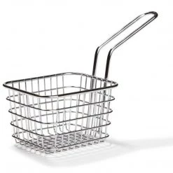 Kmart 8 X Mini Fries Frying Basket Fry Stainless Steel Chip Potato Basket Holder Party