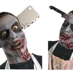 Rubie's Zombie Kitchen Knife Cleaver Through Head Headband Halloween Costume Accessory Halloween Costumes