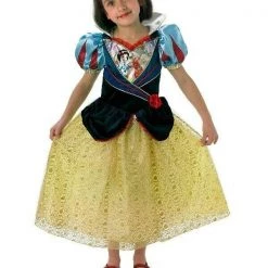 Rubie's Disney Princess Snow White Shimmer Deluxe Girls Costume And Wig Costumes