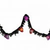 Tomfoolery Garland Hanging Light Up Skulls Red & Purple Glitter 220cm Halloween Decoration