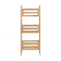 Kmart 3 Tier Modular Adjustable Wood Plant Stand Indoor Outdoor Garden Home Decor Home & Garden