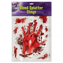 Sweidas Halloween Props/Decoration 18Pk Blood Splatter Clings Halloween Decoration Prop