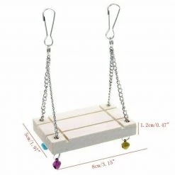 Unbranded Bells And Chains Bird Swing Toy Parrot Budgie Canary Finch Parakeet Cockatiel