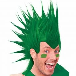 Balloon Agencies St Patricks Day Irish Green Mohawke Wig Ladies Mens Costume Accessory Wigs