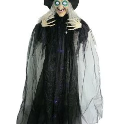 Morris Costumes 6ft Animated Hanging Witch Halloween Decoration Prop