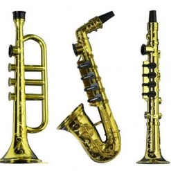 Kazoo Gold Saxophone Clarinet Trumpet Musical Instruments Band Costume Toy Accesory