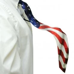 Morris Costume Accessories Uncle Sam American Flag Stars Stripe Pop Up Tie Independence Day Necktie