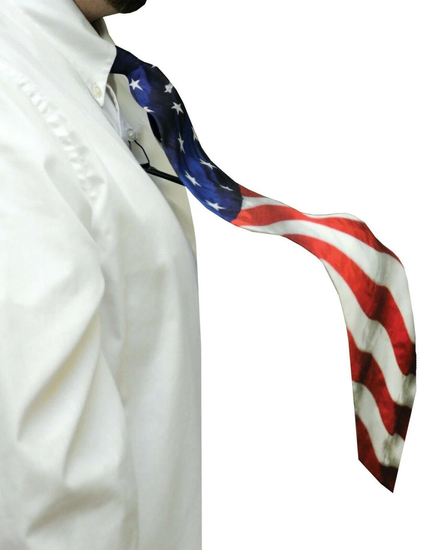 Morris Costume Accessories Uncle Sam American Flag Stars Stripe Pop Up Tie Independence Day Necktie 2 Morris Costume Accessories Uncle Sam American Flag Stars Stripe Pop Up Tie Independence Day Necktie