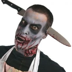 Rubie's Zombie Kitchen Knife Cleaver Through Head Headband Halloween Costume Accessory Halloween Costumes