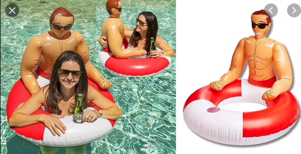 Smiffys Baywatch Inflatable Lifeguard Boyfriend Hunk Swim Ring 88cm Ladies Swim Toy 1 Smiffys Baywatch Inflatable Lifeguard Boyfriend Hunk Swim Ring 88cm Ladies Swim Toy