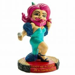 Williamvalentine 23cm Drag Queen Garden Gnome Statue Yard Lawn LGBTQ Outdoor Decoration