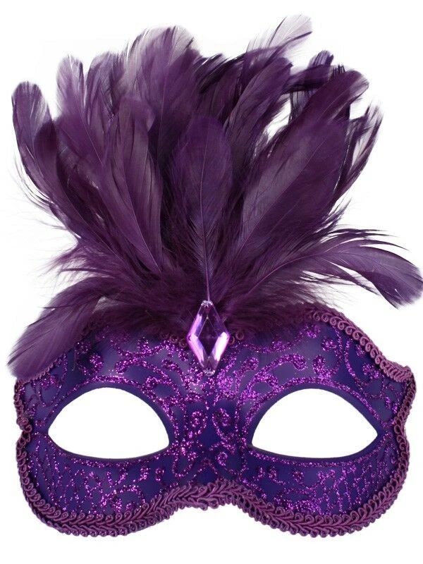 Tomfoolery Burlesque Glitter Masquerade Mask With Feathers And Gem Costume Mask 18 Tomfoolery Burlesque Glitter Masquerade Mask With Feathers And Gem Costume Mask