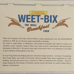 AUSSIE IMPORTS Sanitaruim Weet Bix Box Metal Tin 1960s Vintage Retro Container
