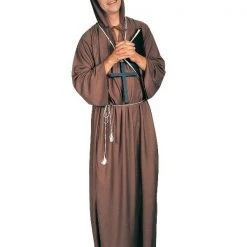 Rubie's Monk Friar Brown Robe And Bald Head Wig Mens Costume Costumes