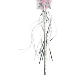 Smiffys White And Silver Angel Glitter Wings Wig And Wand Ladies Costume Accessory