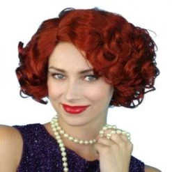 Carnival Flapper 1920s Curly Wig Cabaret Speakeasy Burlesque 20s Costume Dress Up