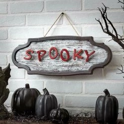 Morris Beware Spooky Animated Sign Halloween Decoration Prop