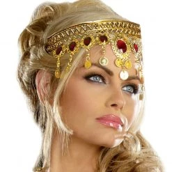 Unbranded Gold Dripping Rubies Glittering Rhinestones Goddess Ladies Headpiece Costume Accessories 5 Unbranded Gold Dripping Rubies Glittering Rhinestones Goddess Ladies Headpiece Costume Accessories