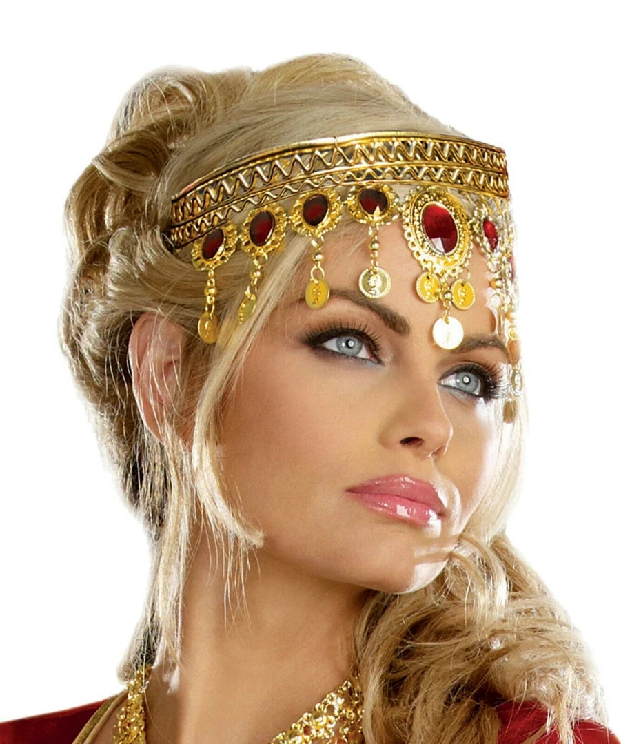 Unbranded Gold Dripping Rubies Glittering Rhinestones Goddess Ladies Headpiece Costume Accessories 3 Unbranded Gold Dripping Rubies Glittering Rhinestones Goddess Ladies Headpiece Costume Accessories