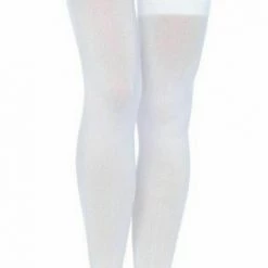Leg Avenue White Or Black Opaque Thigh High Stockings Ladies School Girl Costume Accessories 7 Leg Avenue White Or Black Opaque Thigh High Stockings Ladies School Girl Costume Accessories