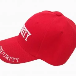 Unbranded Security Guard Hat Adjustable Security Baseball Cap Black Red Or White Costume Accessories