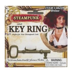 Rubie's Steampunk Bronze Key Ring Bracelet Set Costume Accessory