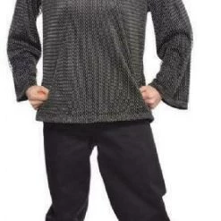 Balloon Agencies Chainmail Tunic & Hood Long Sleeved Top Men's Costume Costumes