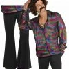 Balloon Agencies Costumes Far Out Bell Bottoms Flared Pants Trousers 70s Hippie Hippy Mens Costume