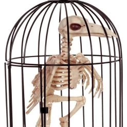 Morris Skeleton Crow In Cage Halloween Decoration Prop Halloween Props/Decoration