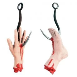 Morris Halloween Props/Decoration Gory Meat Hook Foot Hand Halloween Decoration Prop