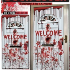 Forum Blood Splattered Gory Welcome Door Cover Halloween Decoration