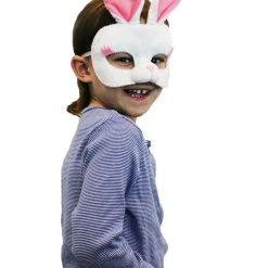 Sweidas Costume Accessories Easter Bunny Rabbit Deluxe Mask Tail Costume Kit Book Week Dress Up Set