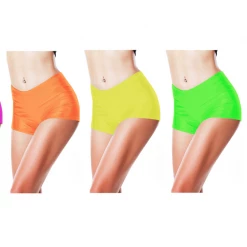 Flash House Fluro Hot Pants Stretchy Soft Neon Yoga Gym Shorty Shorts Leggings Sports Party Costume Accessories