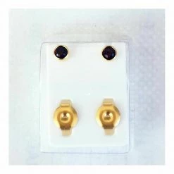 AliExpress Gold Birthstone Stud Earrings Sensitive Ears Stainless Steel Bezel Settings Pear