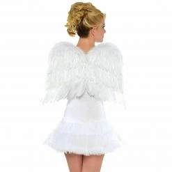 Balloon Agencies Christmas White Feather Adult Wings Christmas Costume Accessories