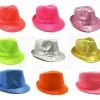JD Party Costume Accessories FEDORA Trilby Hat Cap Glitter Sequin Sequinned Dance Party Costume MJ Jazz Hats
