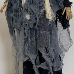 Unbranded 55cm Screaming Light Up Eyes Motion Activated Skeleton Witch Halloween Prop Halloween Props/Decoration