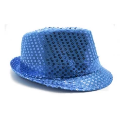 JD Party Costume Accessories FEDORA Trilby Hat Cap Glitter Sequin Sequinned Dance Party Costume MJ Jazz Hats